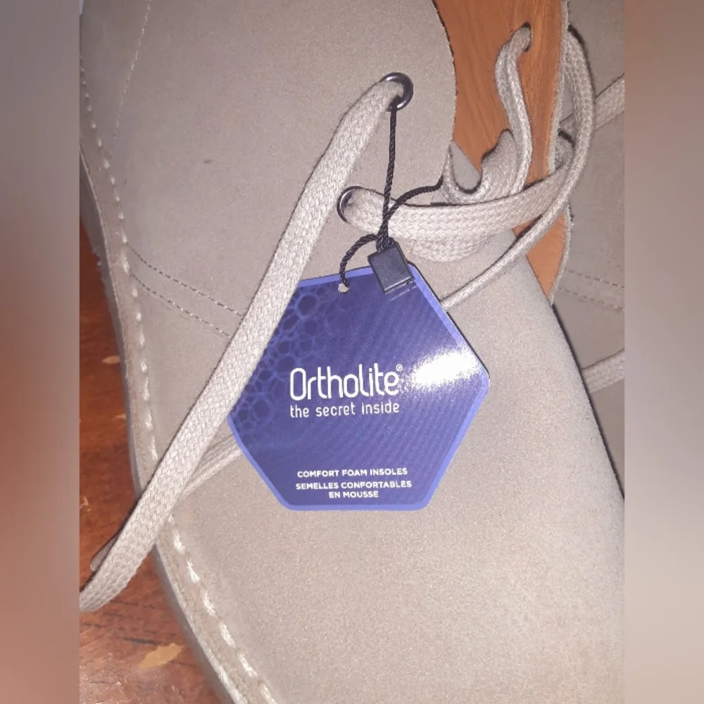 Alpine Design Ortholite Taupe Suede Ankle Loafer Boots 12